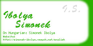 ibolya simonek business card